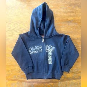 Navy Cape Cod Zip Up Sweatshirt 4T